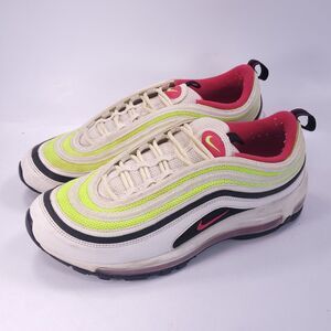 Nike Air Max 97 Athletic Training Shoe Mens Size 9.5 CI9871-100 White Yellow